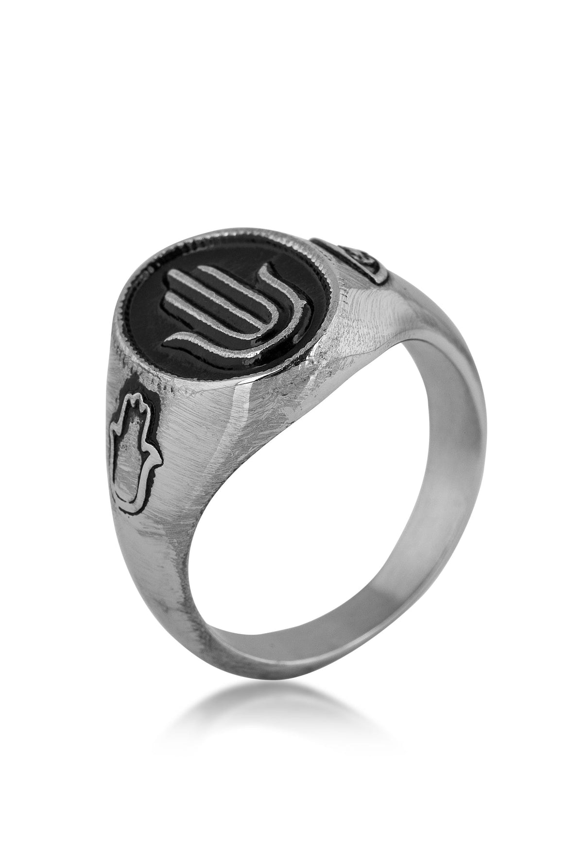 Hamsa Ring Antique Silver