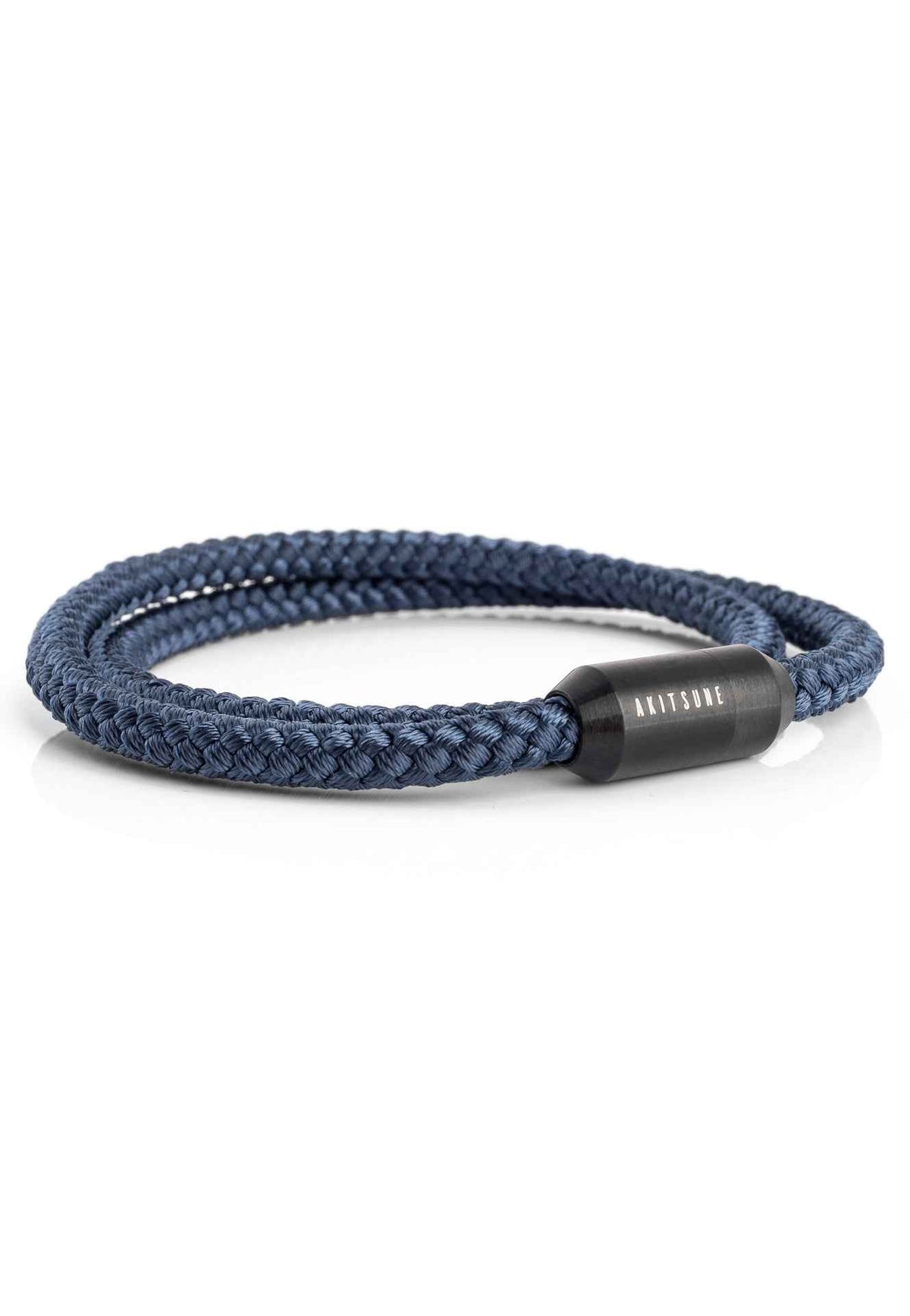 Mare Nylon Bracelet Matte Black - Navyblue