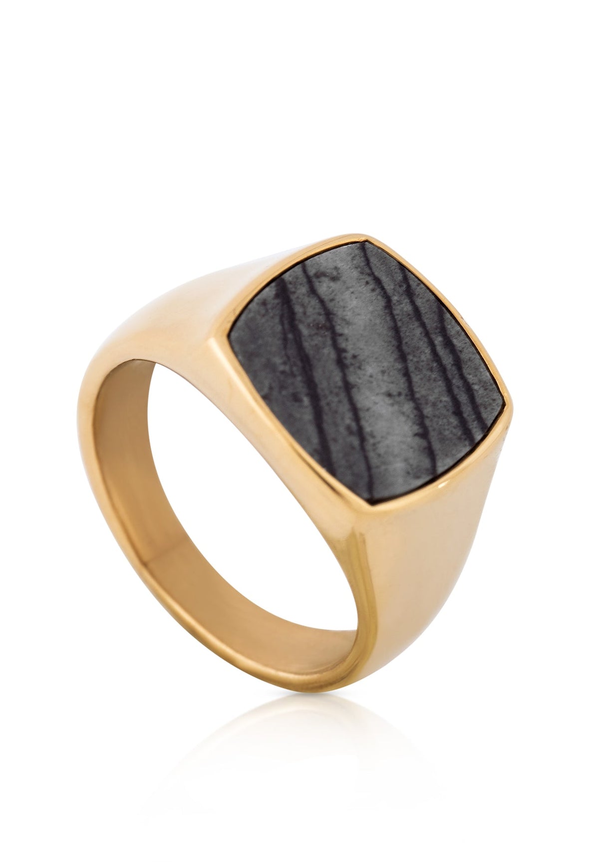 Opul Ring Gold-Labradorite