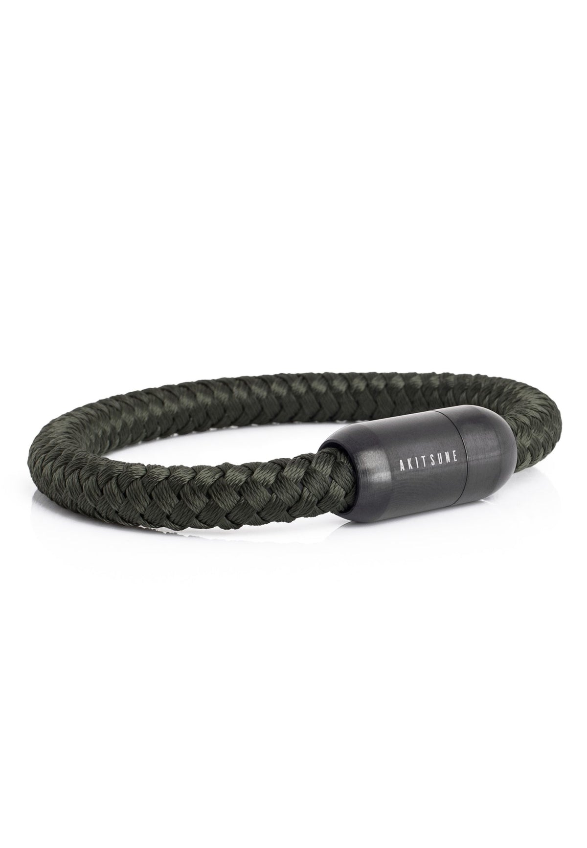 Portus Nautical Rope Bracelet Matte Black - Olive