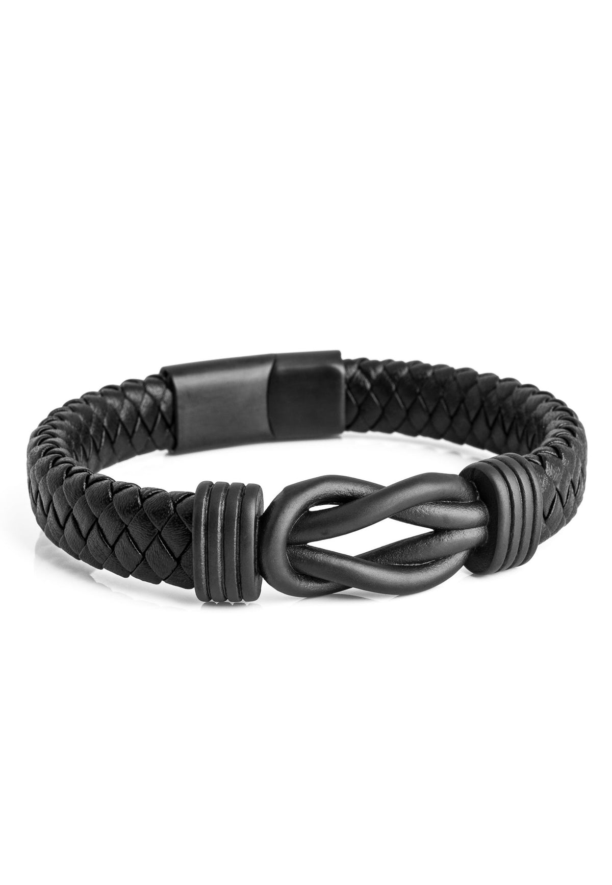 Serpent Leather Bracelet with Magnetic Clasp