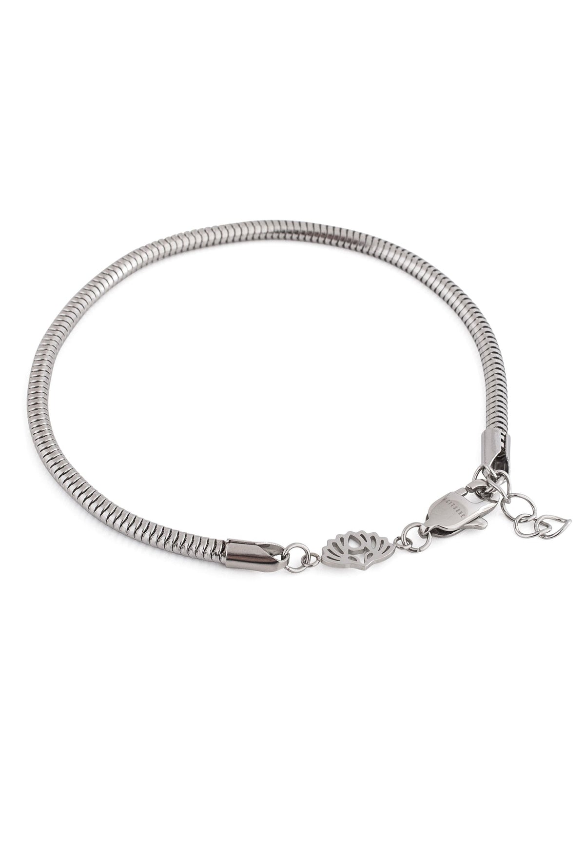 Serpent Snake Chain Link Bracelet Silver 3 mm