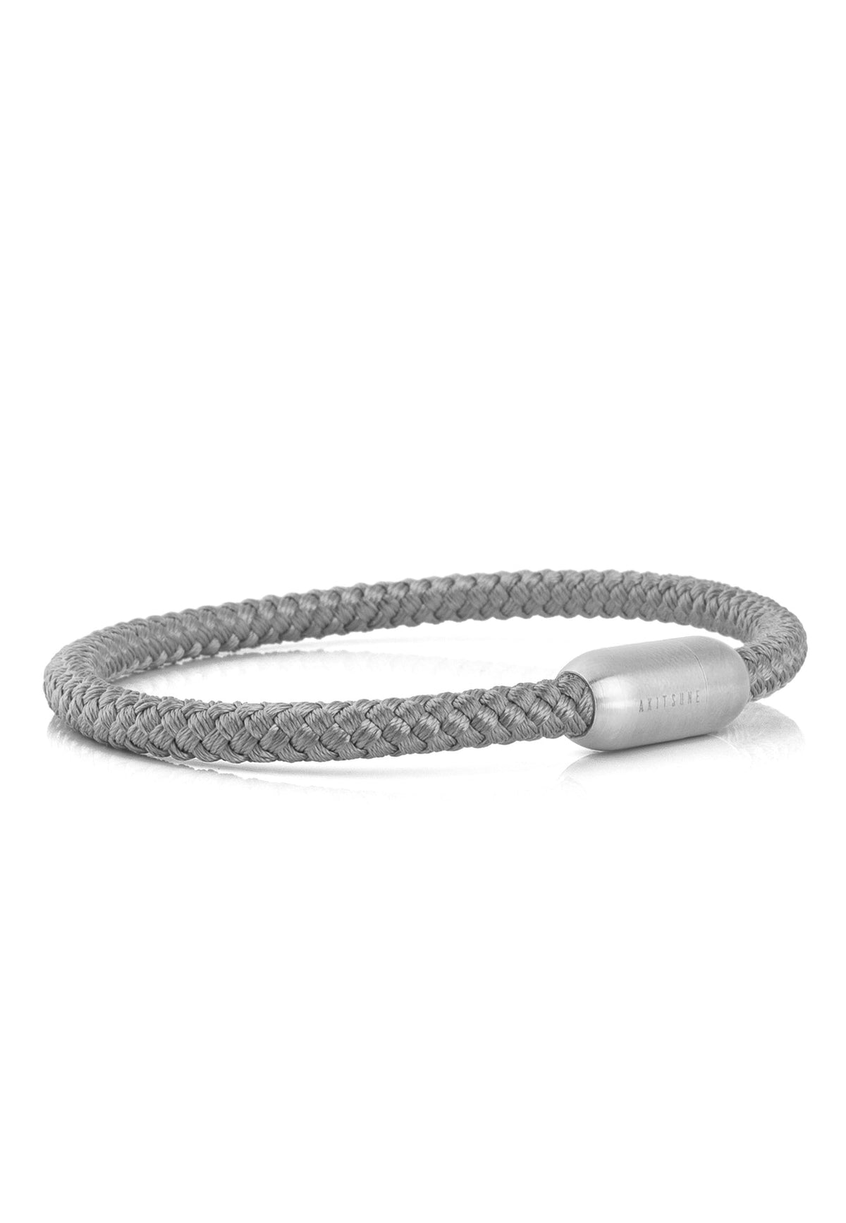 Silvus Nylon Bracelet - Matte Silver - Grey