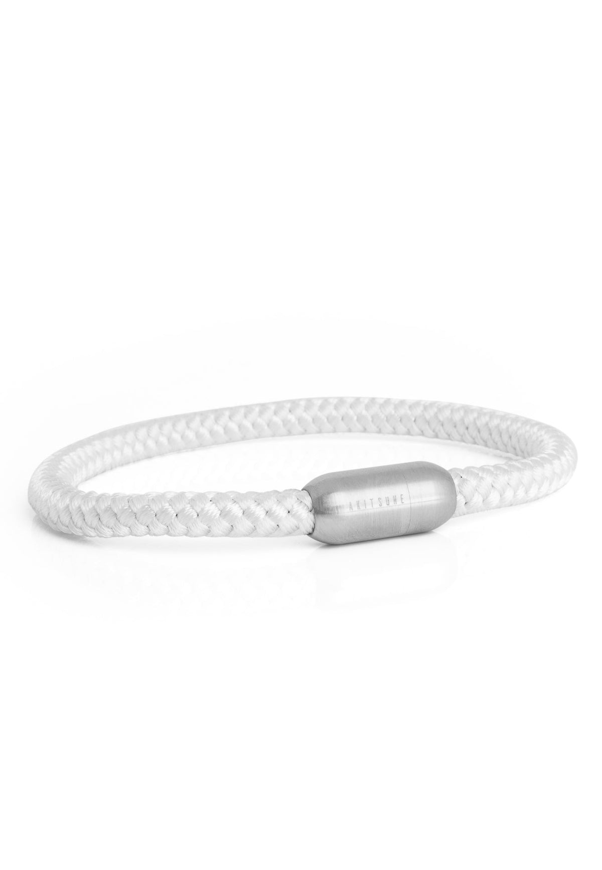 Silvus Nylon Bracelet - Matte Silver - White