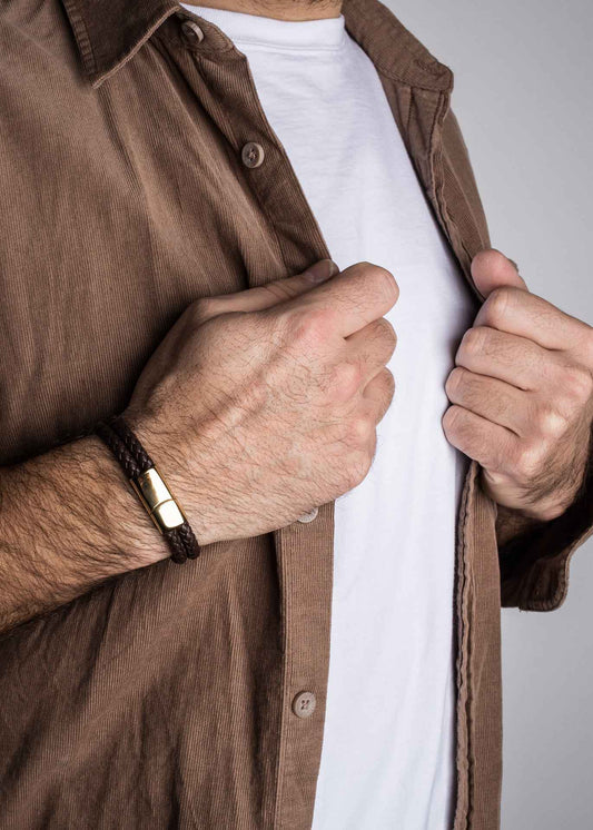 Simplicitas Bracelet Gold - Brown