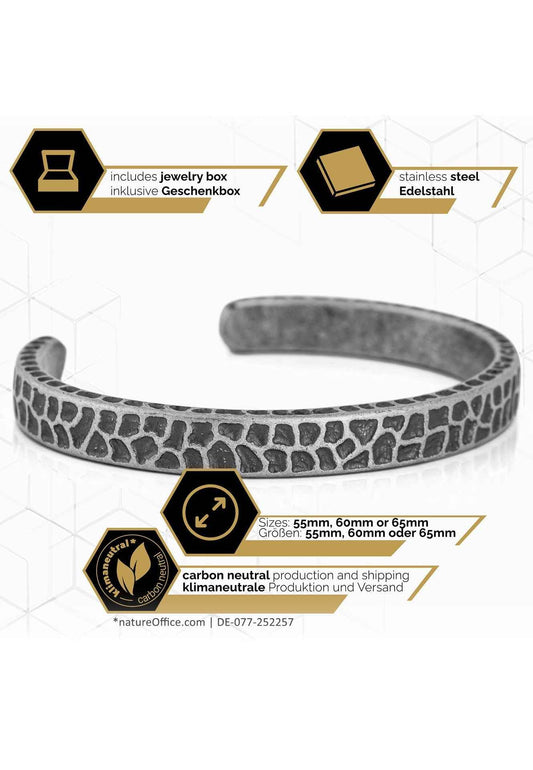 Terra Bangle Antique Silver