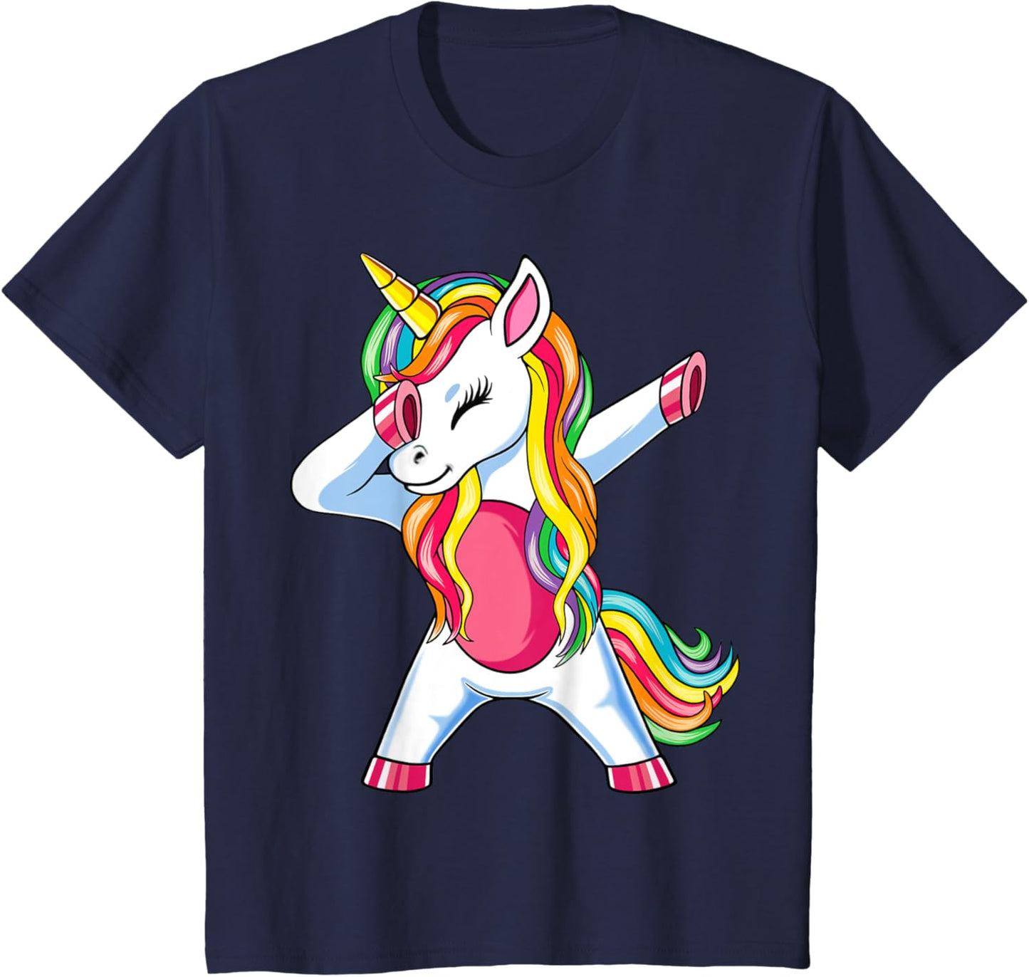 Dab Unicorn Dabbing Unicorn Rainbow Boys Girls Kids T-Shirt