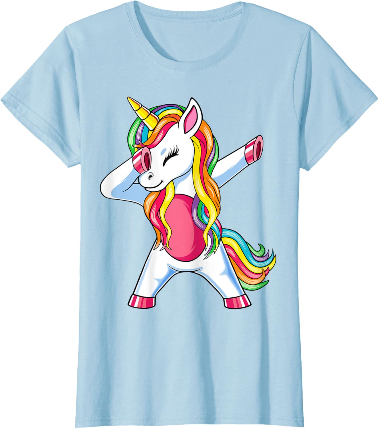 Dab Unicorn Dabbing Unicorn Rainbow Boys Girls Kids T-Shirt