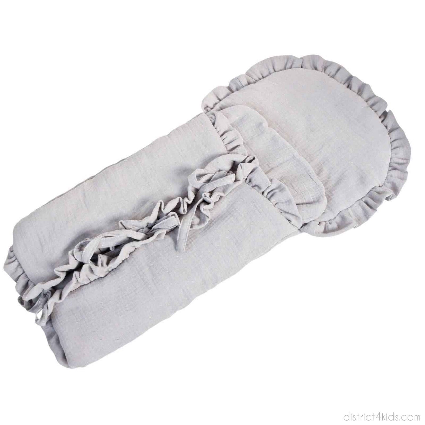 Babyschlafsack Cuddly Musselin mit Schleifen - ganzjähriger Puckschlafsack