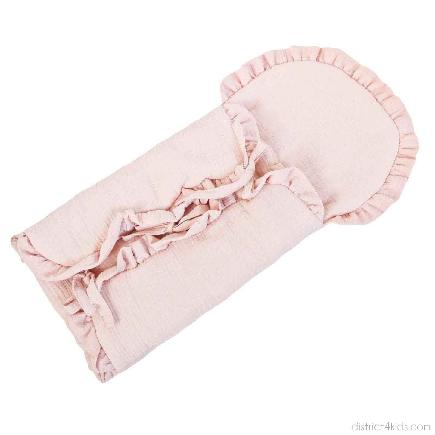 Babyschlafsack Cuddly Musselin mit Schleifen - ganzjähriger Puckschlafsack