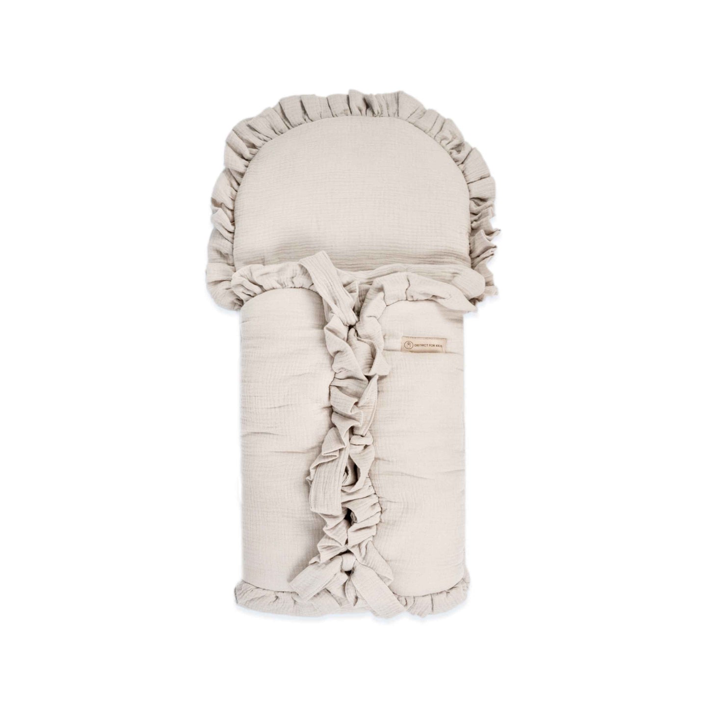 Babyschlafsack Cuddly Musselin mit Schleifen - ganzjähriger Puckschlafsack