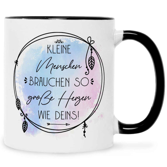Bedruckte Tasse mit Spruch Große Herzen wie Deins