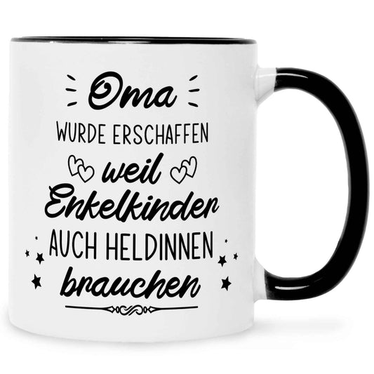 Bedruckte Tasse mit Spruch Heldenhafte Großeltern