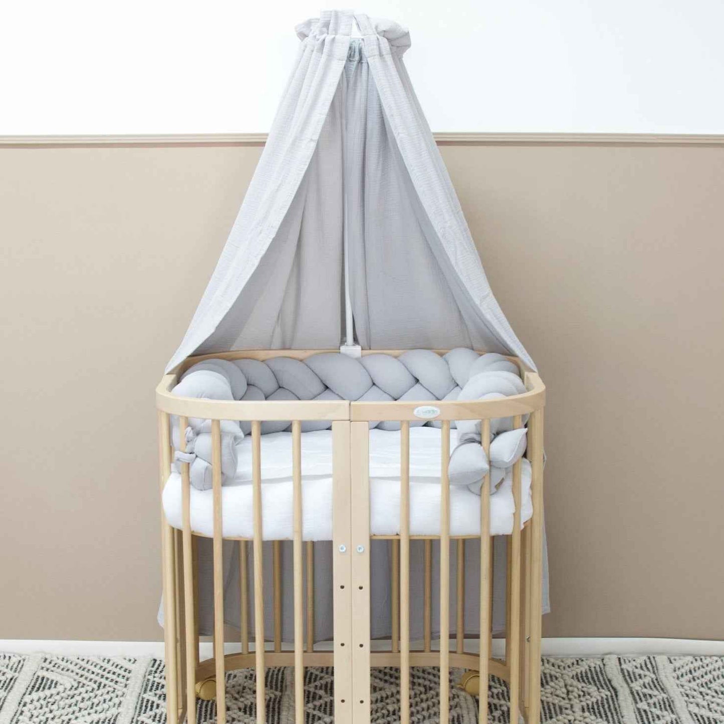 Betthimmel Musselin für Babybett & Kinderzimmer – atmungsaktiv & stilvoll
