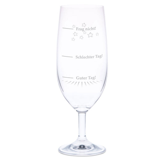 Leonardo Bierglas mit Gravur "Guter Tag Schlechter Tag"