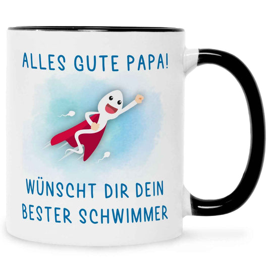Bedruckte Tasse mit Spruch Bester Schwimmer