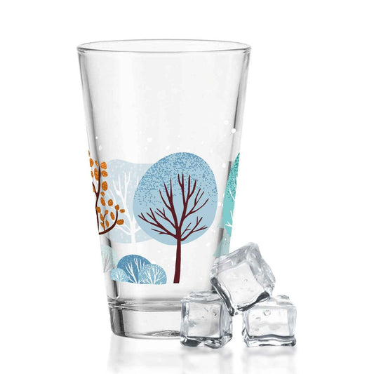 Leonardo Wasserglas mit UV-Druck - Winterbäume Motiv - zu Weihnachten