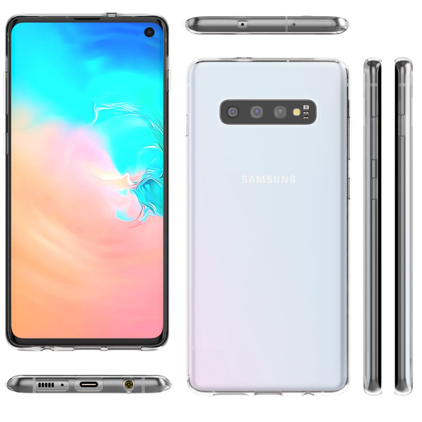 NALIA Transparente Silikonhülle für Samsung Galaxy S10 – Anti-Gelb & Rutschfest – GLAZE (Handyhülle Kristallklar, Schlank & Stoßfest) – Marke aus Berlin