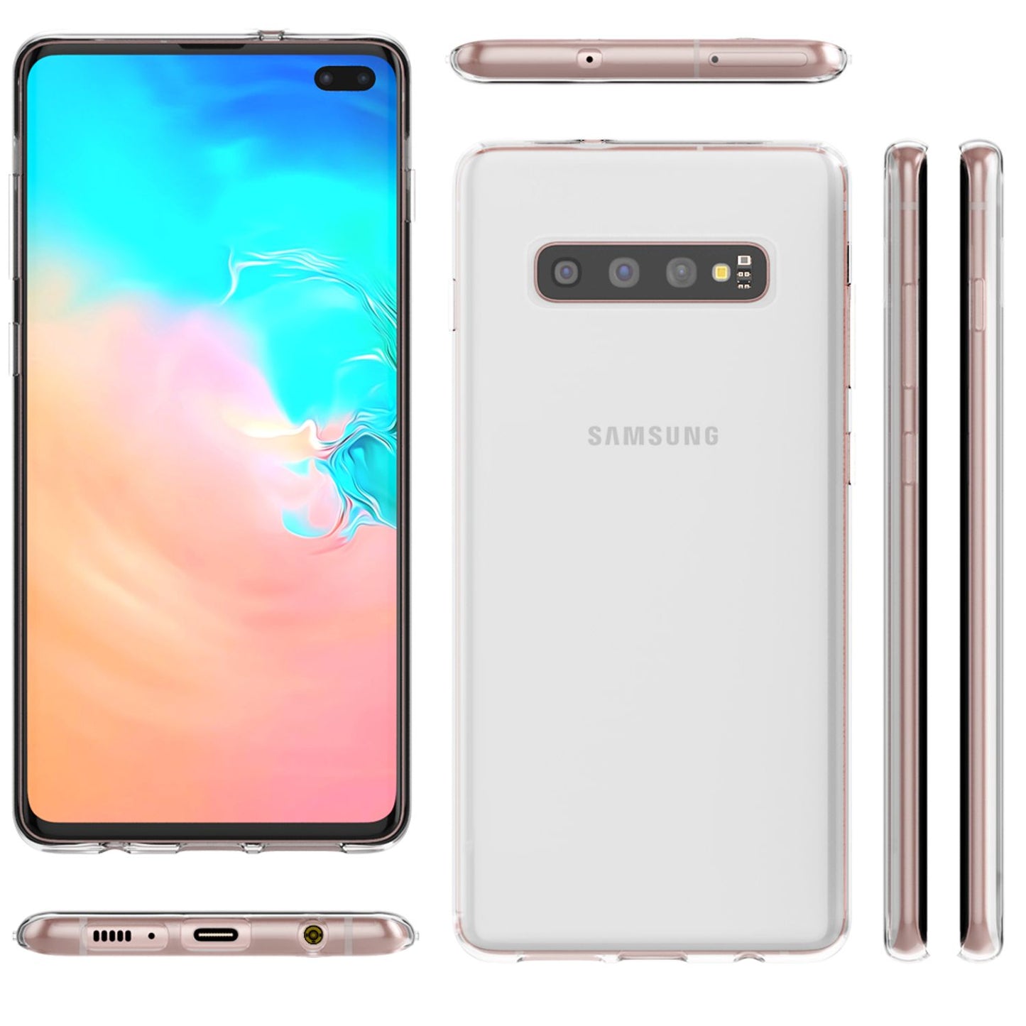 NALIA Transparente Silikonhülle für Samsung Galaxy S10 Plus – Anti-Gelb & Rutschfest – GLAZE (Handyhülle Kristallklar, Schlank & Stoßfest) – Marke aus Berlin