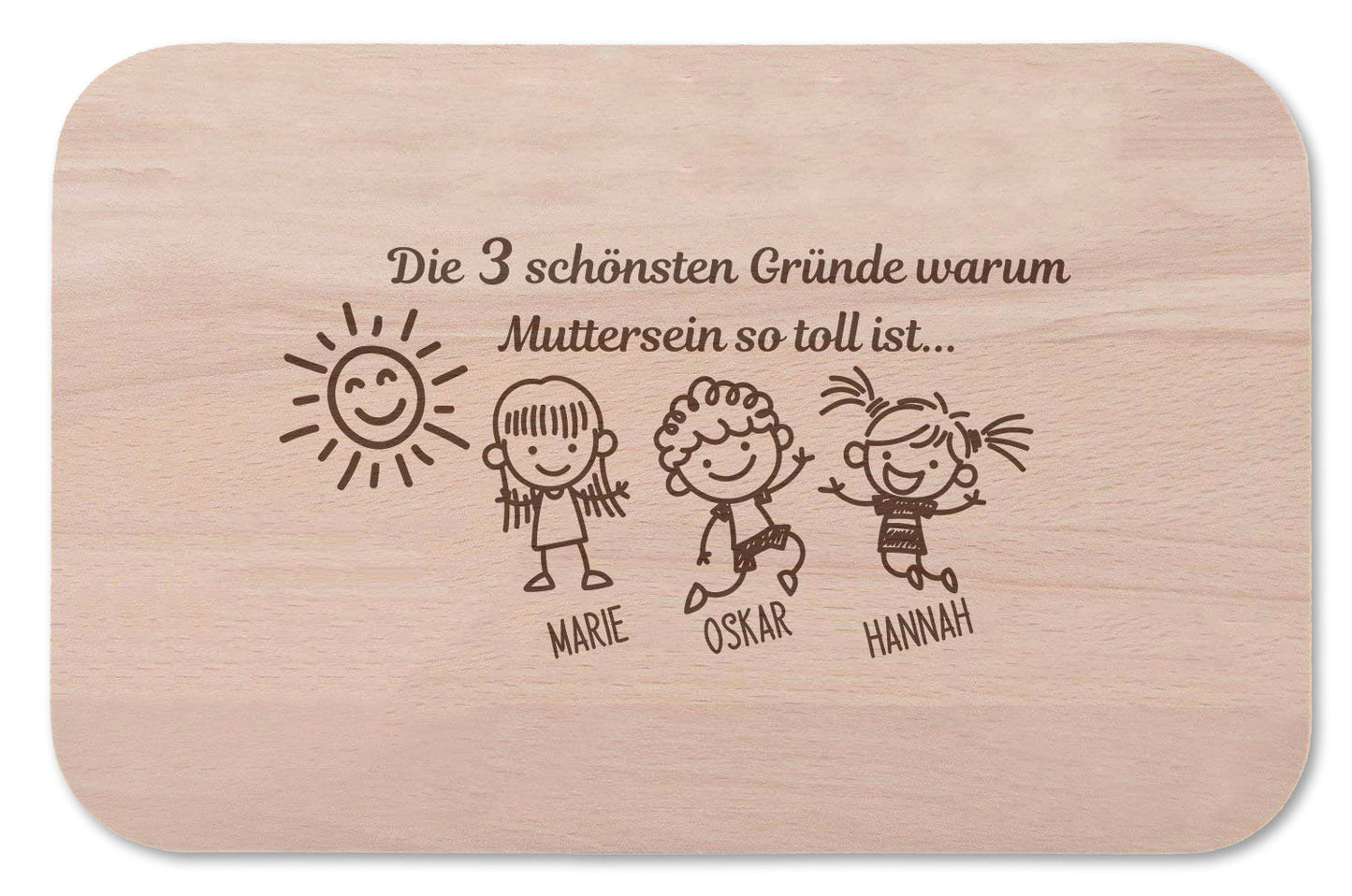 Frühstücksbrettchen Der schönste Grund warum Mutter sein so toll ist