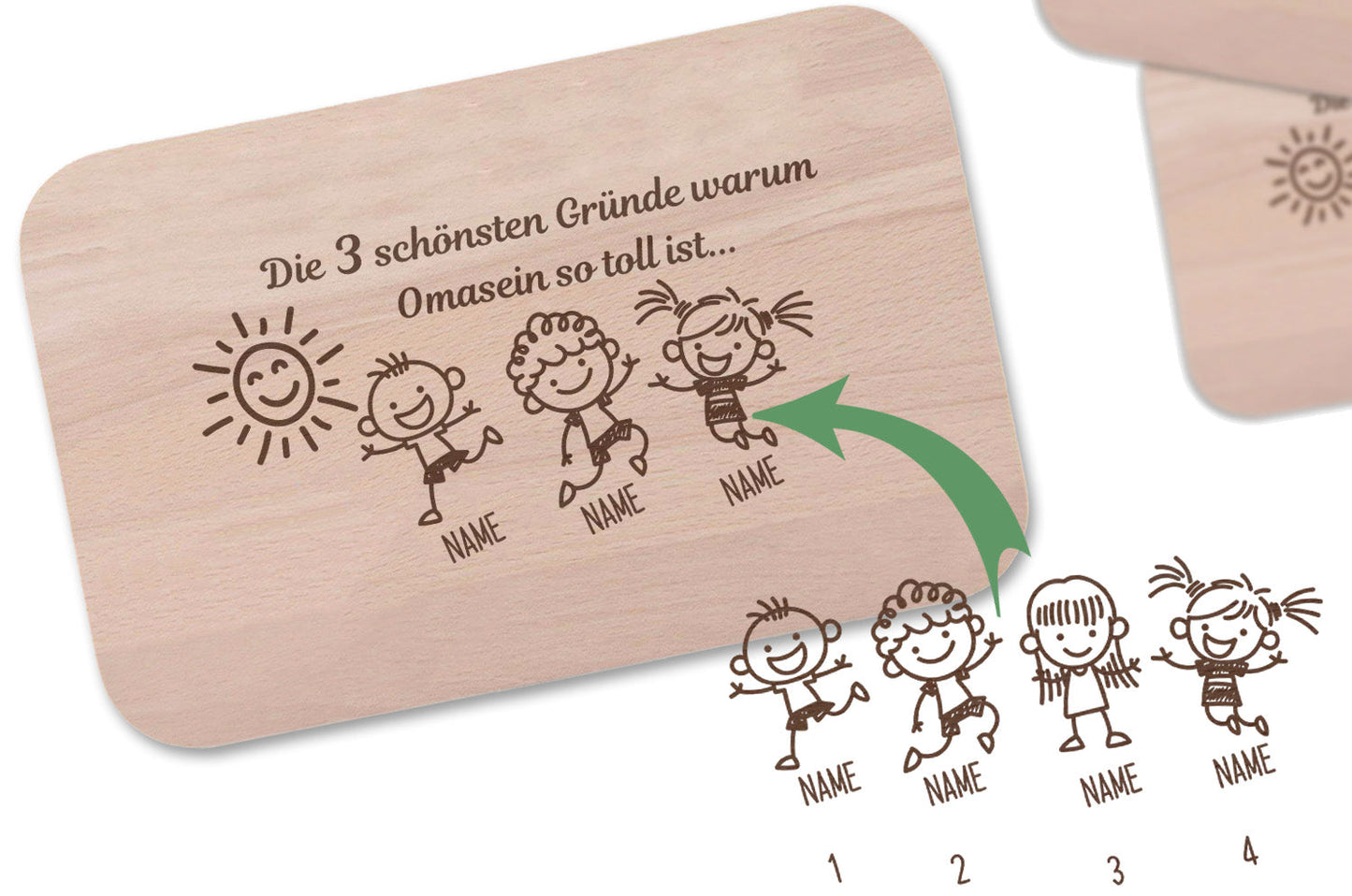 Frühstücksbrettchen Der schönste Grund warum Oma sein so toll ist