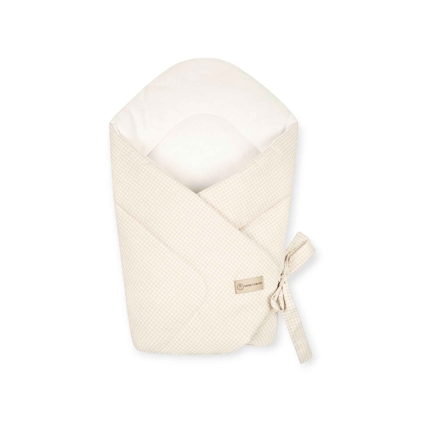 Babyhörnchen Baumwolle kariert – Puckdecke & Einschlagdecke