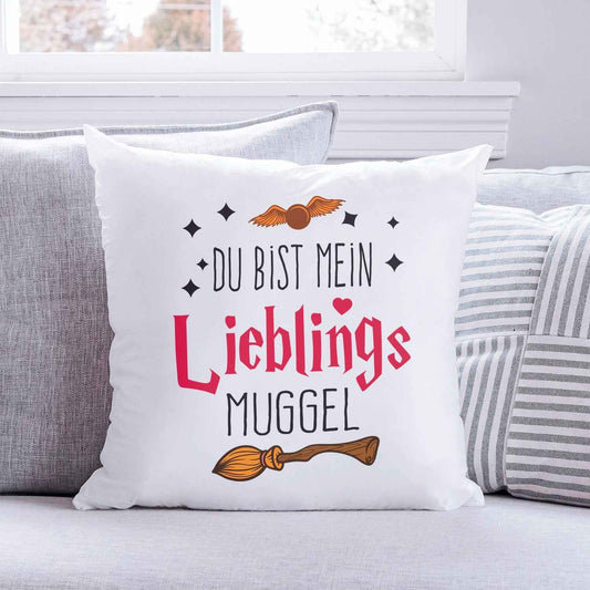 Kissen mit Spruch Du bist mein Lieblingsmuggel