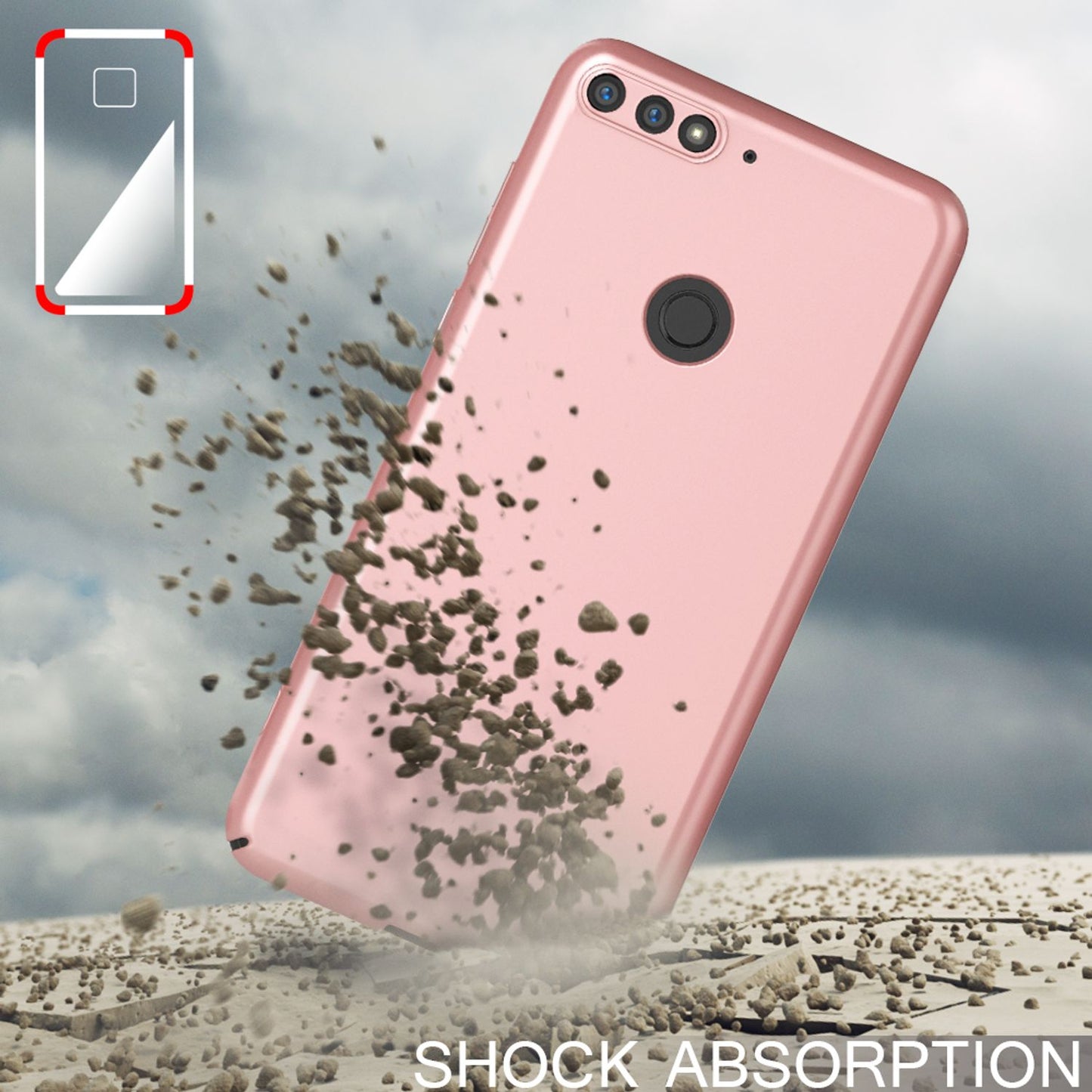 NALIA Ultra Slim Hardcase für Huawei Y7 (2018) – Anti-Fingerabdruck & 0.5mm Dünn – PUREFIT (Matt & Leicht) – Marke aus Berlin
