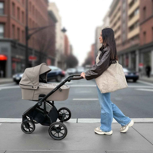 Winterußsack Musselin Leopard für Kinderwagen Autoschale