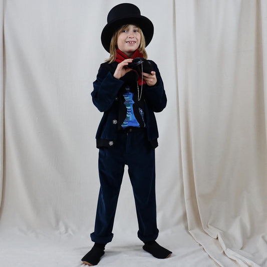 PRELOVED Blue Velvet Weekend Pants, 16 years-1