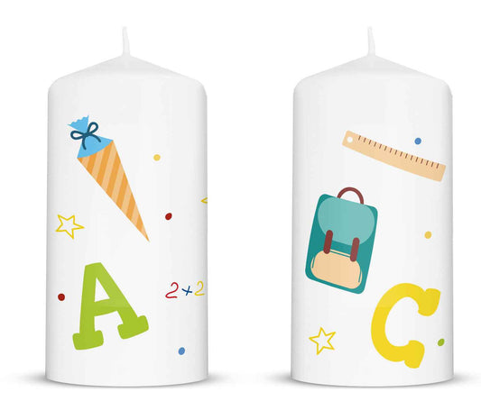 Kleine Kerze "ABC" zur Einschulung