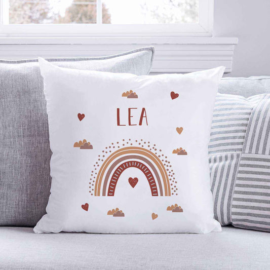 Bedrucktes Kissen mit Motiv "Regenbogen"