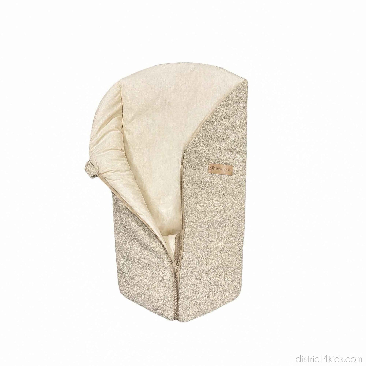 Pucksack Teddystoff Boucle mitwachsend - Nachhaltiger Babyschlafsack