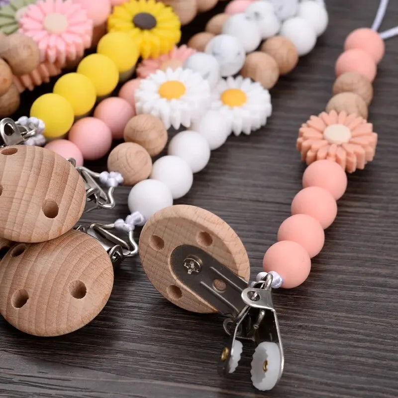 Baby Schnullerkette Buche Holz - Meloni2