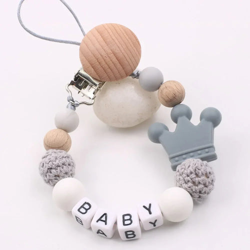 Baby Komfort Schnuller Kette Kinder Buche Holz - Meloni2