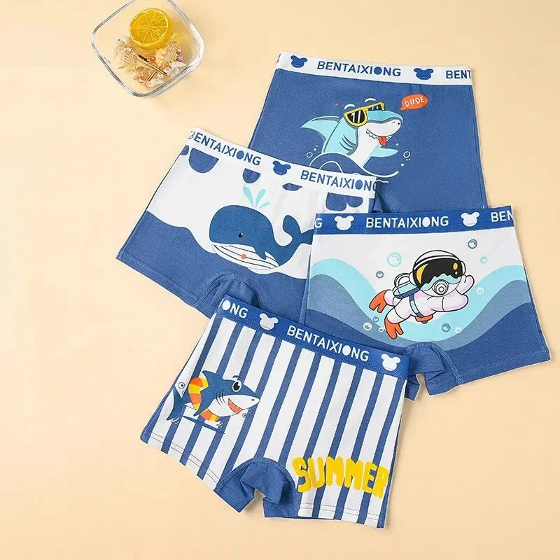 Boxer Shorts für Jungs 4 Paar (Dinos/Marine) - Meloni2