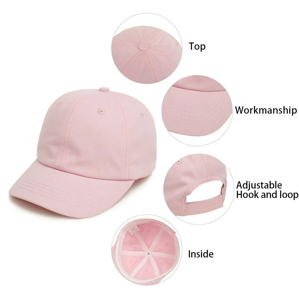 Baseball Caps Rosa Schwarz Weiß für Kinder - Meloni2