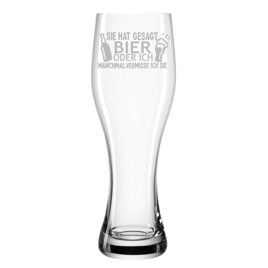 Leonardo Weizenglas "Sie hat gesagt Bier oder ich"