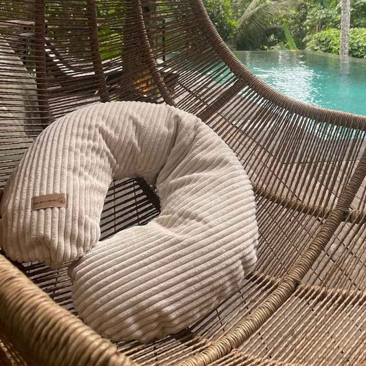 Stillkissen U-Form Cord mit abnehmbarem Bezug - ergonomisches Mondstillkissen