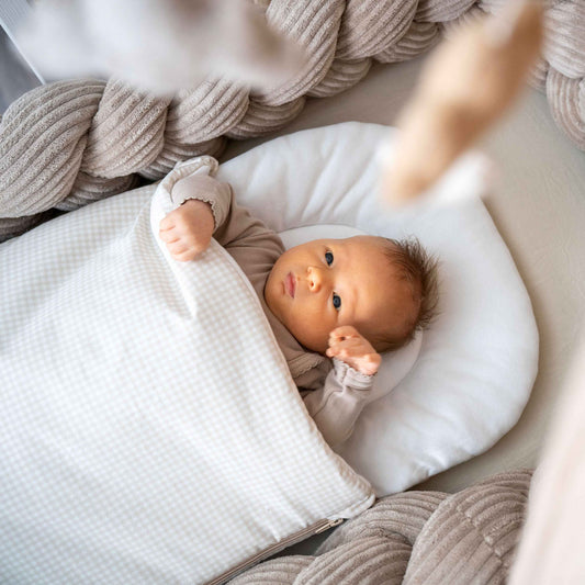 Babyschlafsack Sleepy Baumwolle kariert – Ganzjahresschlafsack