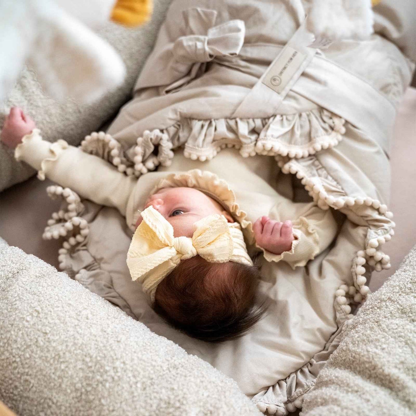 Babyhörnchen Boho für Babys – Puckdecke & Einschlagsdecke