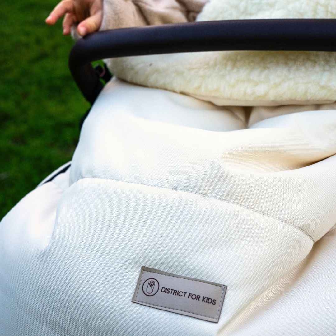 Winterfußsack wasserabweisend Innenfutter aus Merinowolle - Kinderwagen