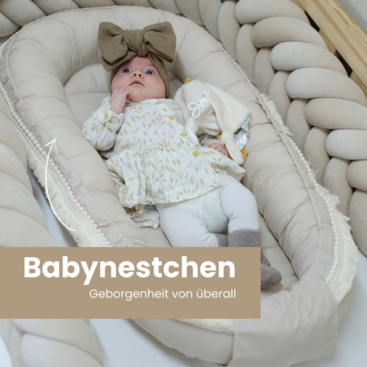Babynestchen Boho-Stil – Kuscheliger Baby-Kokon für Geborgenheit & Komfort