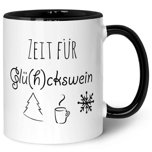 Bedruckte Tasse mit Weihnachtsmotiv - Zeit für Glühckswein