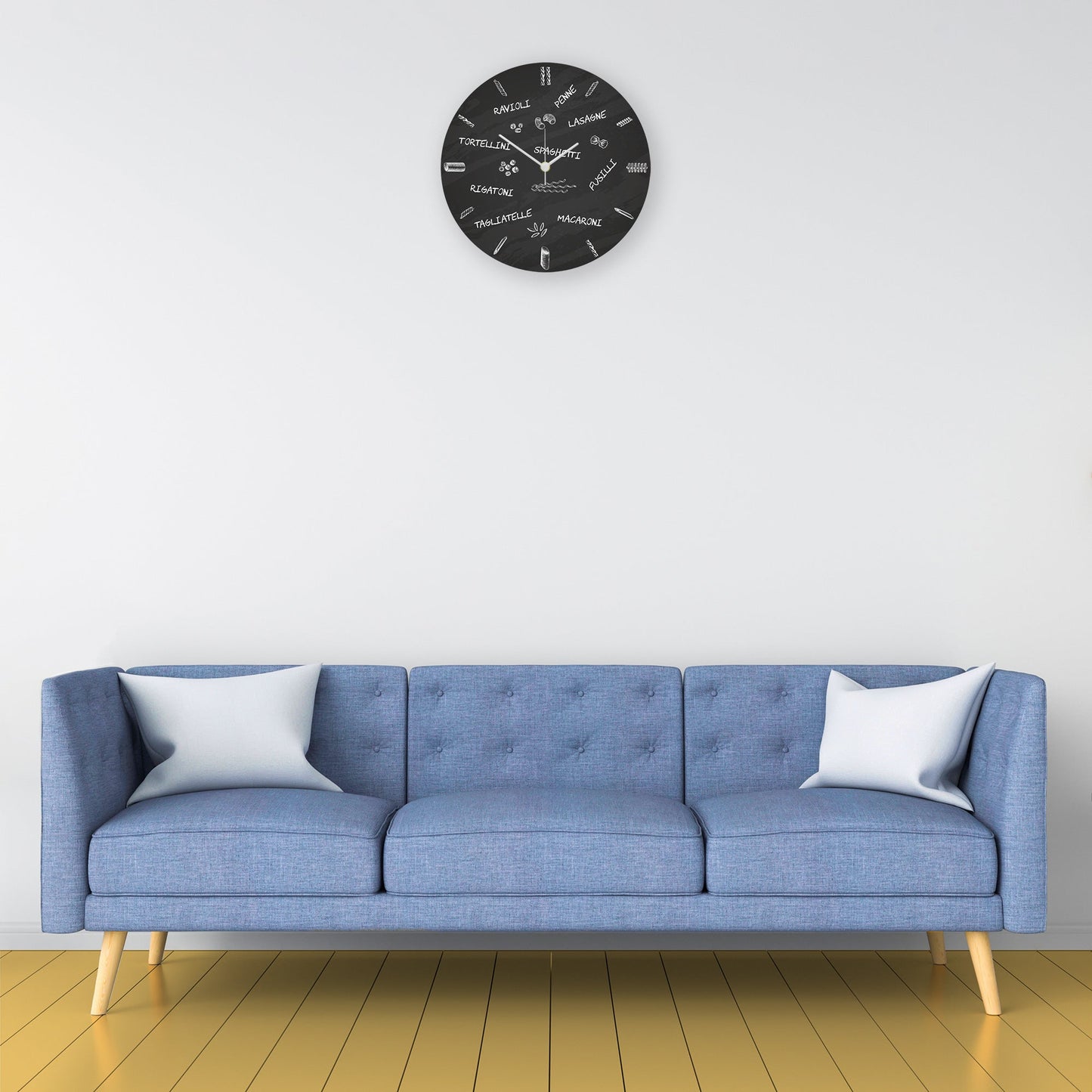 Wanduhr aus Holz Pastalover - mit UV Druck