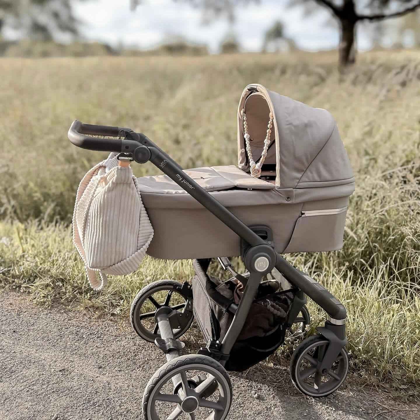 Wickeltasche Cord für den Kinderwagen- Mom bag
