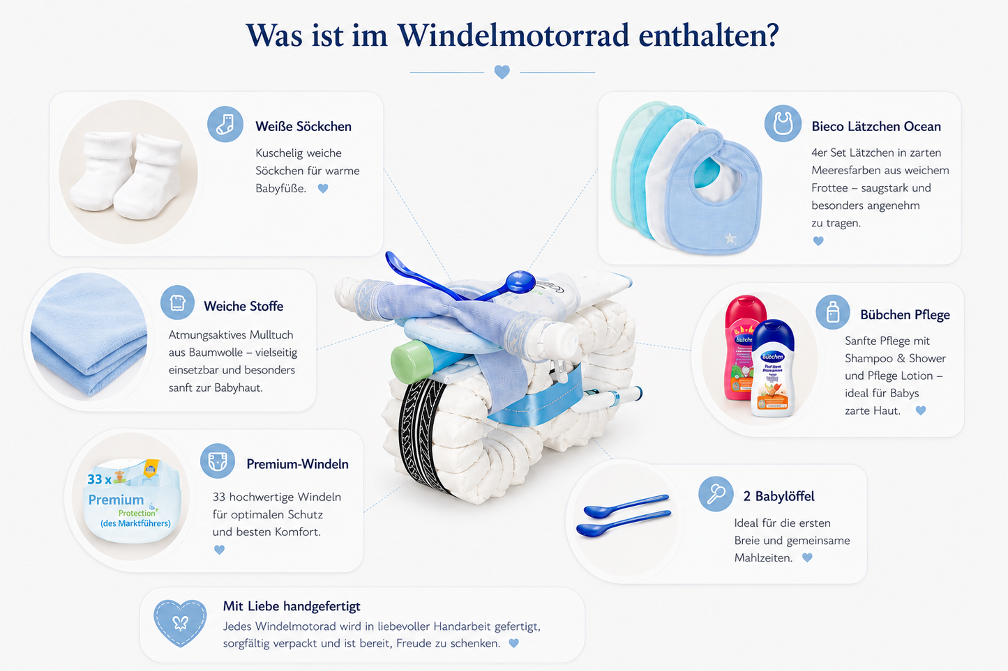 Windelmotorrad ROCKSTAR blau