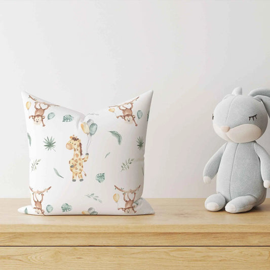 "Affe Giraffe" Premium Kinder Dekokissen