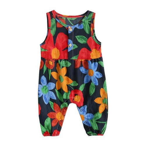 Sanlutoz Flowers Baby Girls Bodysuits Sleeveless Summer Baby Bodysuit - Meloni2