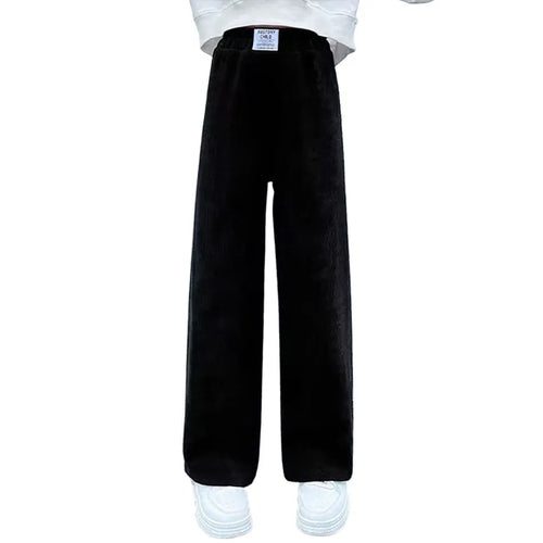 Girls Wide Leg Pants New Spring and Autumn Trendy Children's Corduroy - Meloni2